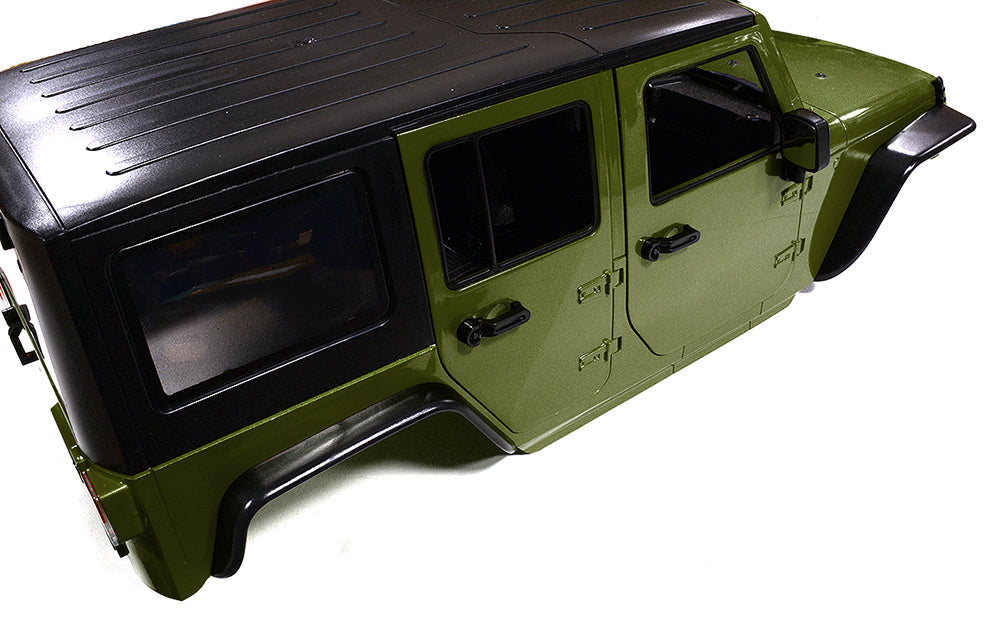 Realistic JW10-S Hard Plastic Body Kit for 1/10 Crawler WB=313mm (Matte Green)
