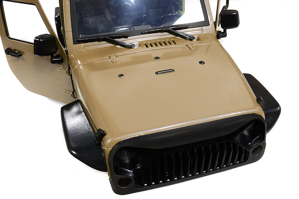 Realistic JW10-C Hard Plastic Body Kit for 1/10 Crawler WB=313mm (Matte Brown)
