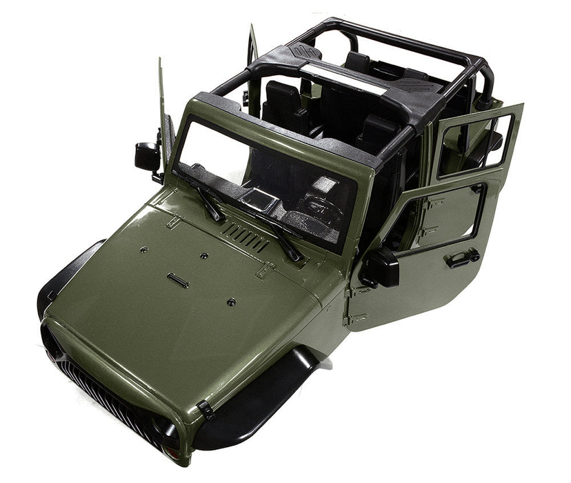 Realistic JW10-C Hard Plastic Body Kit for 1/10 Crawler WB=313mm (Matte Green)