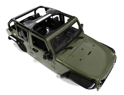 Realistic JW10-C Hard Plastic Body Kit for 1/10 Crawler WB=313mm (Matte Green)