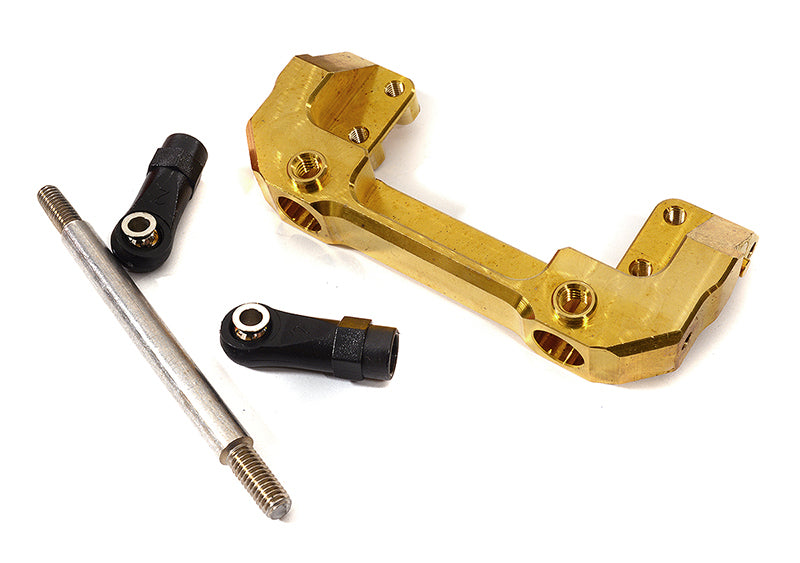 Brass Alloy Front Bumper Mount w/ Steering Servo Mount for Axial 1/10 SCX10 III