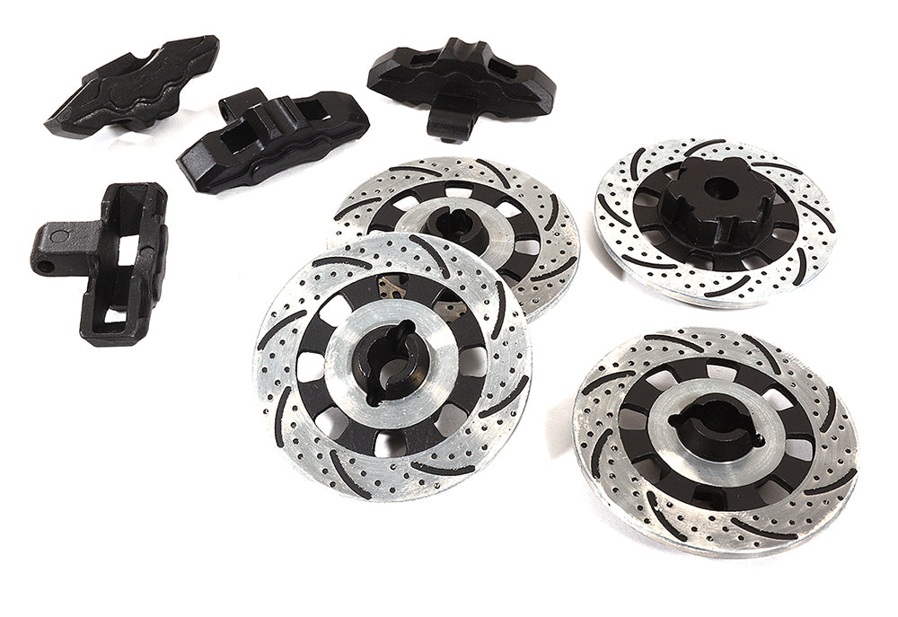 Realistic Scale Alloy Brake Disc Set for Traxxas 1/7 Unlimited Desert Racer