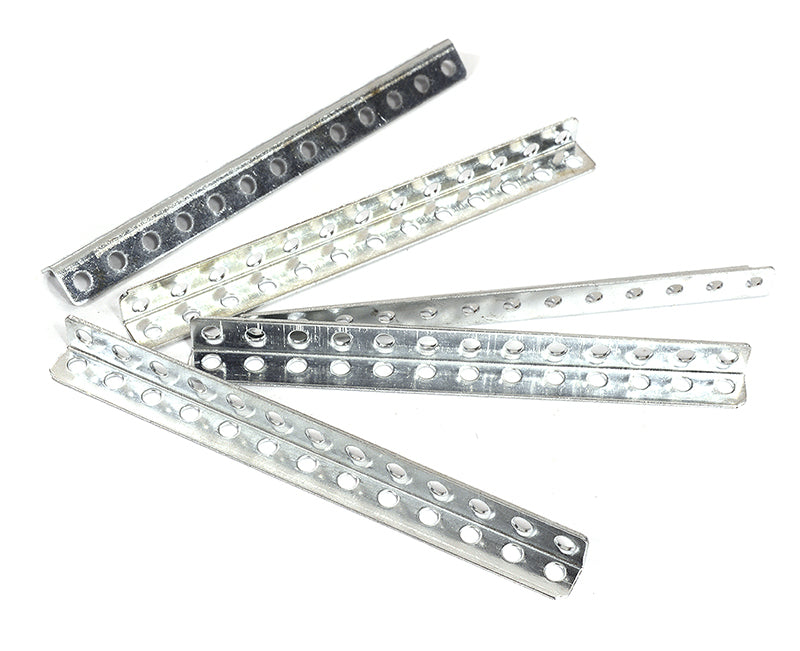 Metal L-Shape Slotted Right Angle Bar Bracket (5) L=65mm for DIY Toys