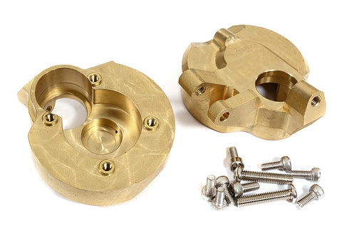 CNC Machined Brass 95g Each Portal Cover (2) Steering Blocks for Axial SCX10 III