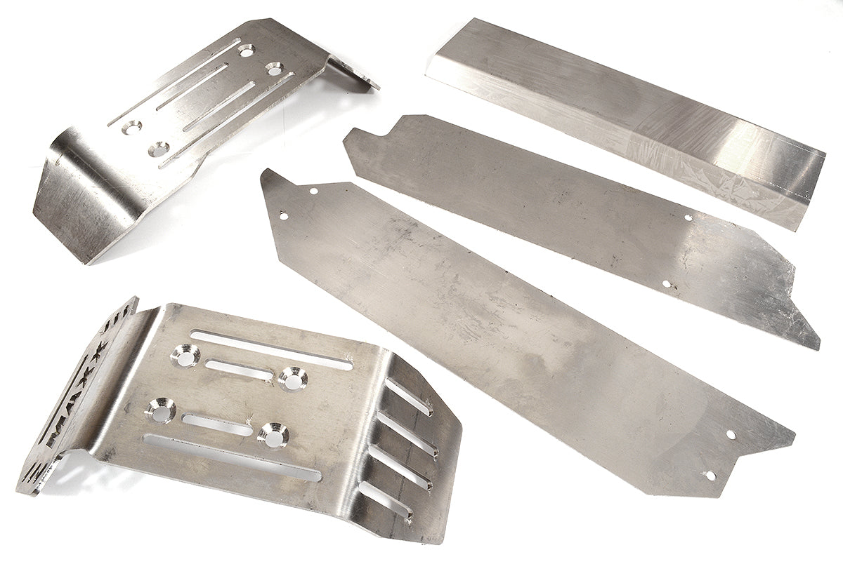 Stainless Steel Armor Skid Plates for Traxxas 1/10 Maxx Truck 4S