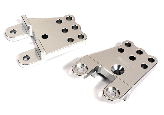 Silver Billet Machined Shock Towers for Tamiya CC02 Scale Off-Road Vehicle