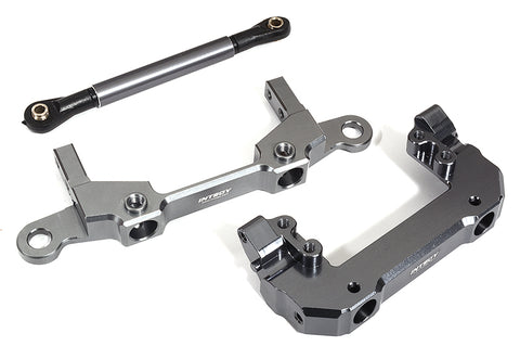 Machined F&R Bumper Mounts w/ Steering Servo Mount & Linkage for Axial SCX10 III