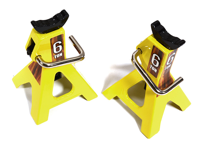Realistic Model 6 Ton Jack Stands (2) for 1/10, 1/8 Scale & Rock Crawler