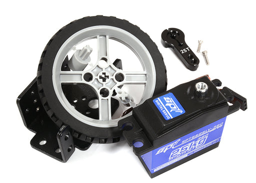 SPT5525LV-360/360 Continuous Rotation MG 25kg Servo w/ Drive Wheel
