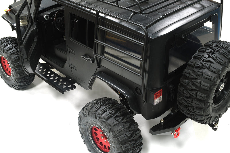 Realistic 1/10 Custom Scale Black Crawler JW10-S+Cage 2.4GHz Radio Control RTR | Trail Racer 4WD Scale ARTR