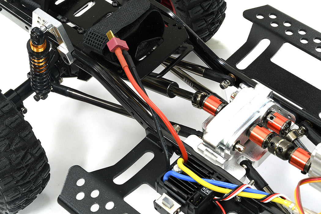 Realistic 1/10 Custom Scale Black Crawler JW10-S+Cage 2.4GHz Radio Control RTR