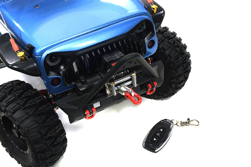 Realistic 1/10 Custom Scale Blue Crawler JW10-S+Cage 2.4GHz Radio Control RTR | Trail Racer 4WD Scale ARTR