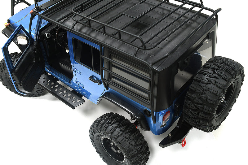 Realistic 1/10 Custom Scale Blue Crawler JW10-S+Cage 2.4GHz Radio Control RTR | Trail Racer 4WD Scale ARTR