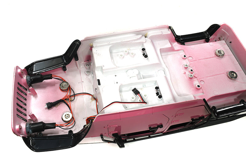 Realistic 1/10 Custom Scale Crawler JW10-S+Cage 2.4GHz Radio Control RTR - Pink | Trail Racer 4WD Scale ARTR