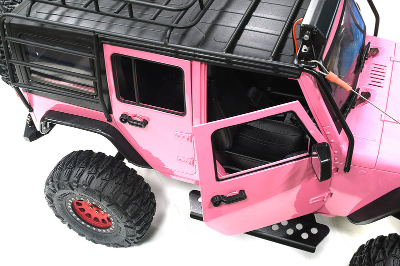 Realistic 1/10 Custom Scale Crawler JW10-S+Cage 2.4GHz Radio Control RTR - Pink | Trail Racer 4WD Scale ARTR