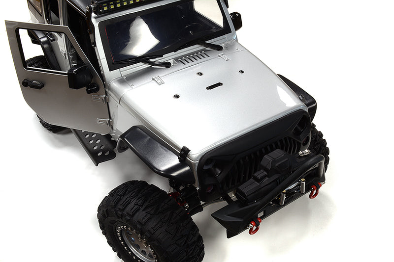 Realistic Silver 1/10 Custom Scale Crawler JW10-S+Cage 2.4GHz Radio Control RTR | Trail Racer 4WD Scale ARTR