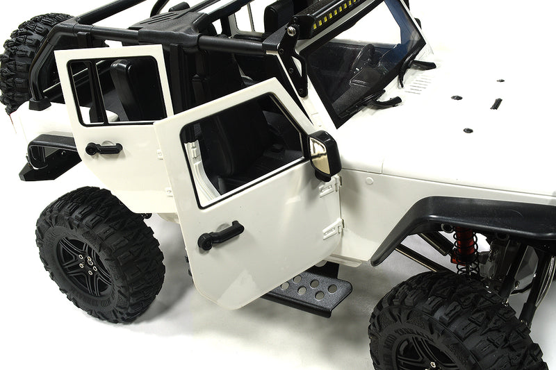 Realistic 1/10 Scale White Off-Road RC Crawler Truck 2.4GHz RTR Model