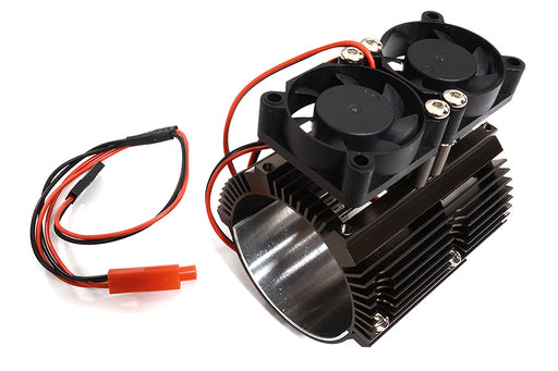 Motor Heatsink+Twin Cooling Fan for Traxxas Summit & E-Revo (Motor: 41-43mm OD)