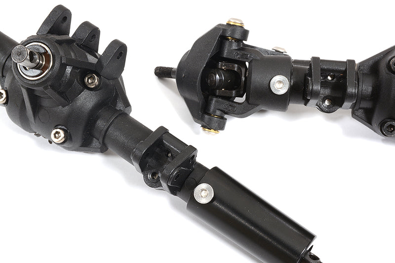 F & Reverse Rotation R Axle Assemblies for 1/10 Scale Crawler with Transfer Case | SCX10 II