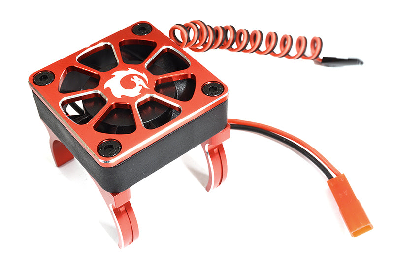 Alloy Motor Mount + 40x40mm Cooling Fan for 1/10 Scale (Motor: 36mm O.D.)