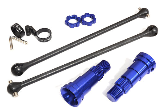 Universal Drive Shafts w/ +6mm Ext. Stub Axles (2) for Traxxas 8S X-Maxx 4X4