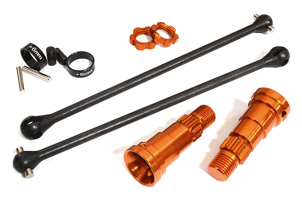 Universal Drive Shafts w/ +6mm Ext. Stub Axles (2) for Traxxas 8S X-Maxx 4X4