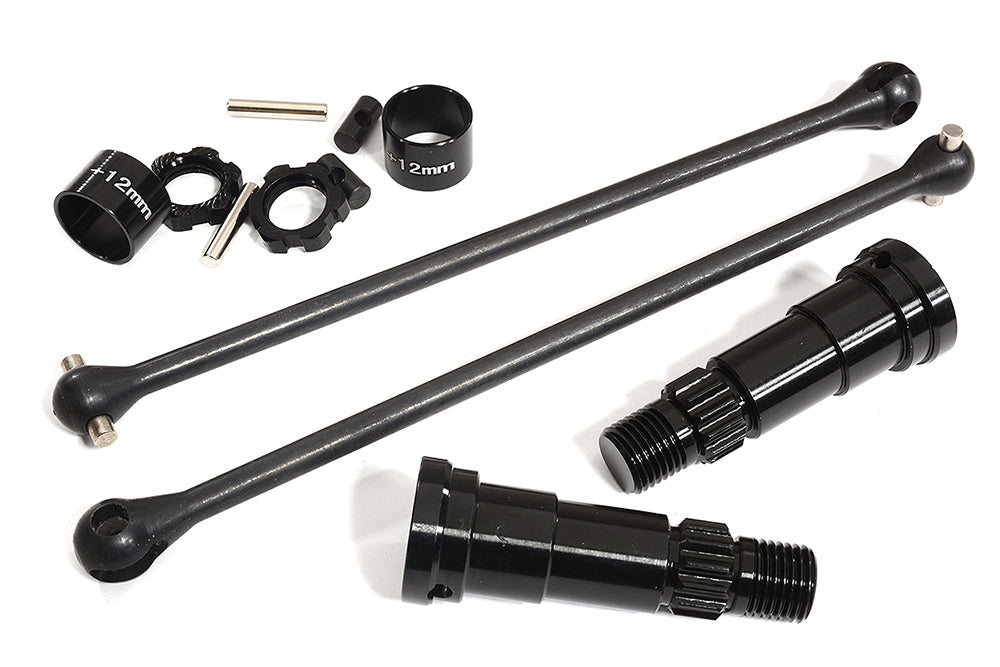 Universal Drive Shafts w/ +12mm Ext. Stub Axles (2) for Traxxas 8S X-Maxx 4X4