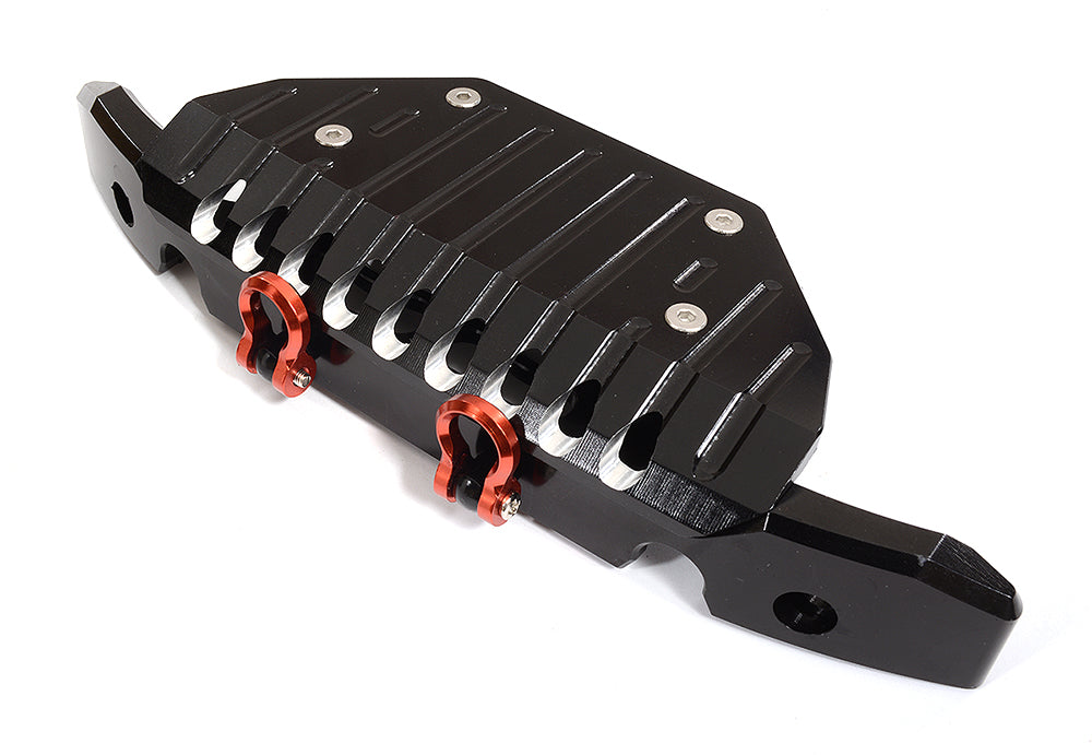 Black Realistic Front Alloy Bumper with LED for Traxxas TRX-4 G500 & AMG63