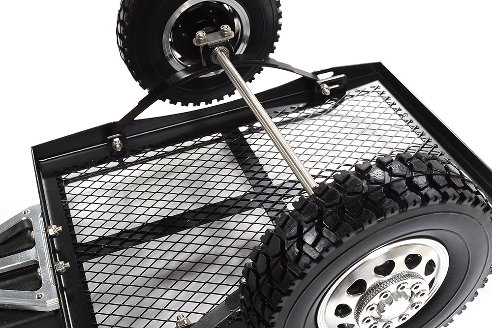 Realistic Leaf Spring 1/10 Size Low Side Trailer 300x205x113mm for Scale Crawler