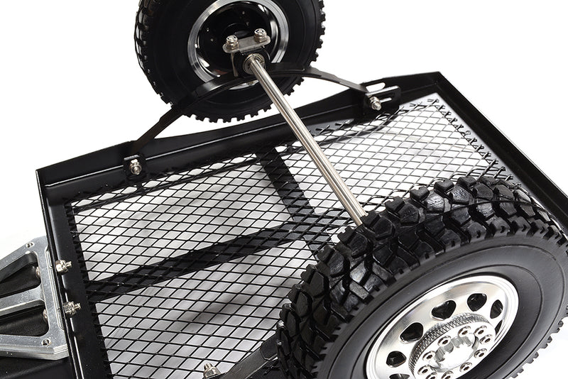 Realistic Leaf Spring 1/10 Size Low Side Trailer 300x205x113mm for Scale Crawler