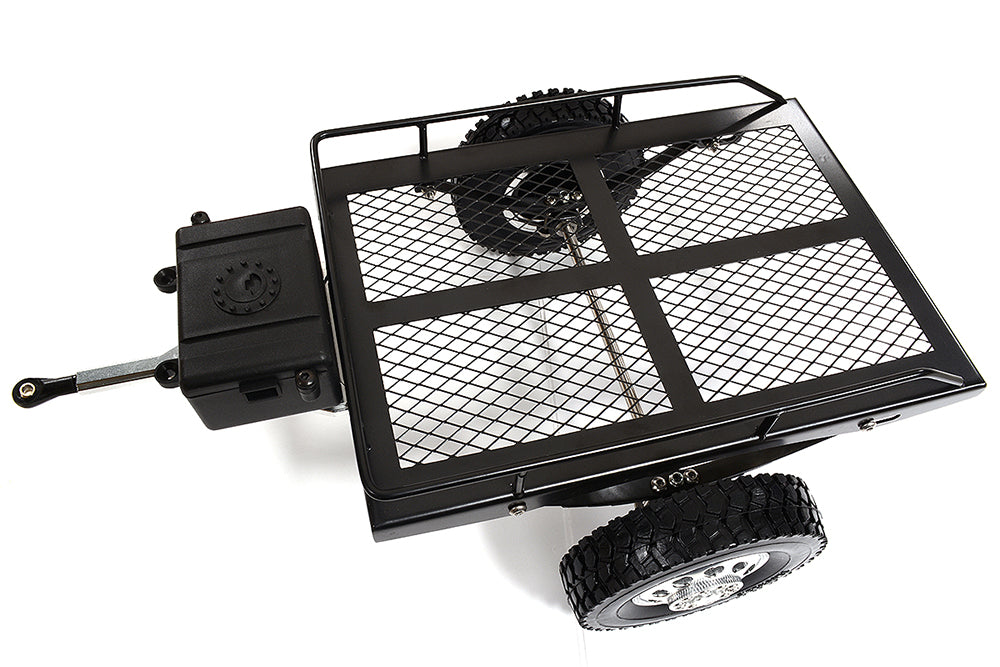 Realistic Leaf Spring 1/10 Size Low Side Trailer 300x205x113mm for Scale Crawler