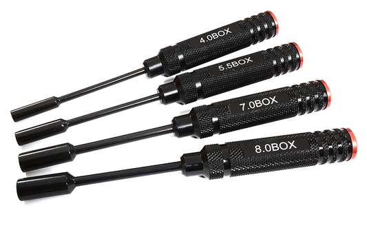 Metric Size Hex Nut Driver Set 4pcs (4, 5.5, 7 & 8mm)