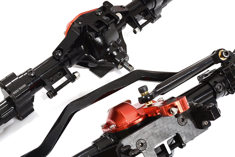 Billet Machined F & R Axle Assembly for 1/10 SCX10 Crawler w/ 4-Link Suspension