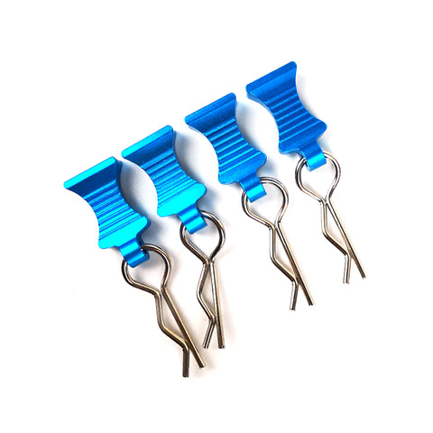 Aluminum Alloy Easy Pulls (4) w/ Body Clips for 1/10 Scale
