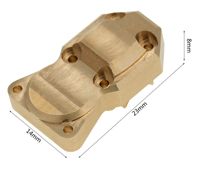 Alloy Machined Brass 11g Each Differential Cover for Axial 1/24 SCX24