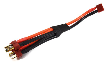T-Plug Parallel 5-Battery Connector Adapter Wire Harness 150mm Long