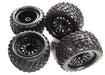 1/10 Off-Road Wheel & Tire Set, 4pcs OD=132mm W=68mm Hex=12mm