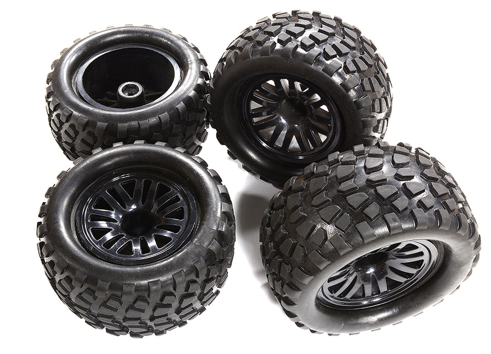 1/10 Off-Road Wheel & Tire Set, 4pcs OD=132mm W=68mm Hex=12mm