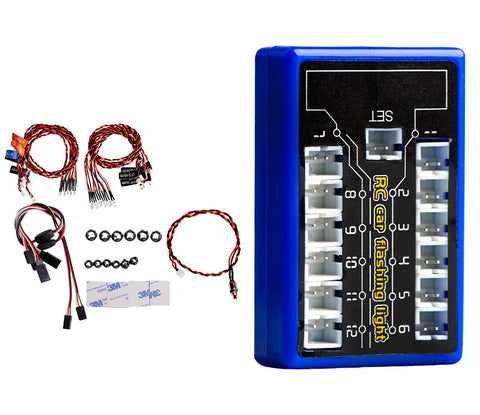 Complete 12 LED Lighting System w/ Flash Mode for 1/10 Scale RC Vehicles