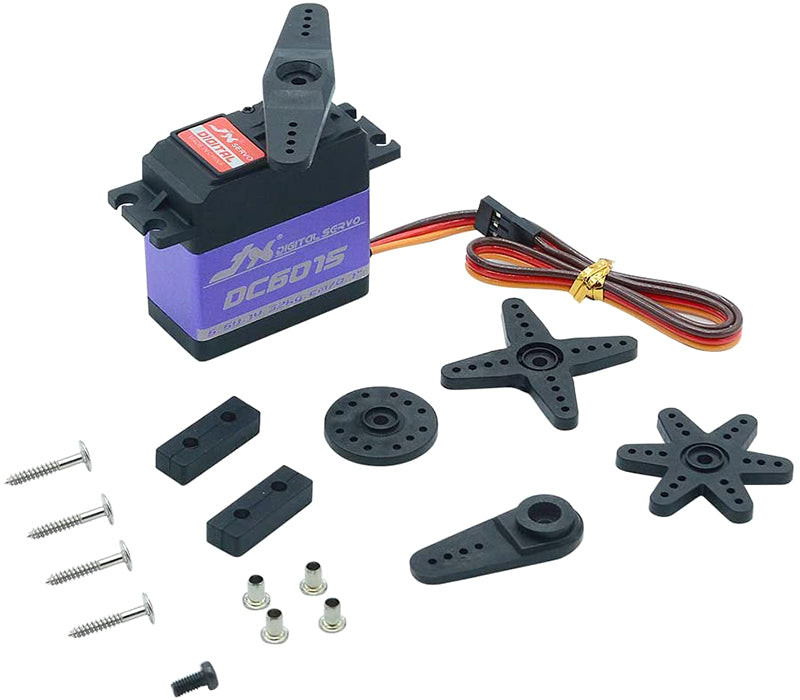 JX DC6015 Digital High-Torque 15kg Metal Gear Servo Designed for RC Models