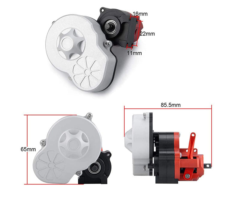Billet Machined Complete Main Gearbox w/ Dig Unit for Axial SCX-10 & SCX10 II