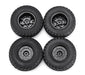 Tire & Wheel (4) Set 4ASS-PA008 for HG-P408 1/10 4X4 H1 Hummer