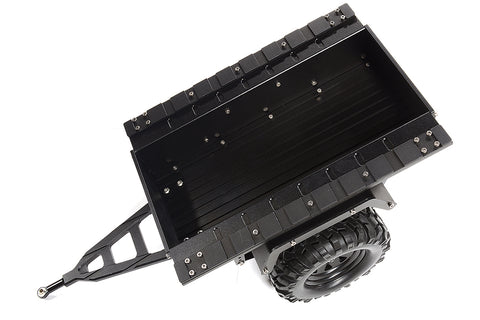 Realistic Leaf Spring 1/10 Size Utility Box Trailer for Scale Crawler Truck