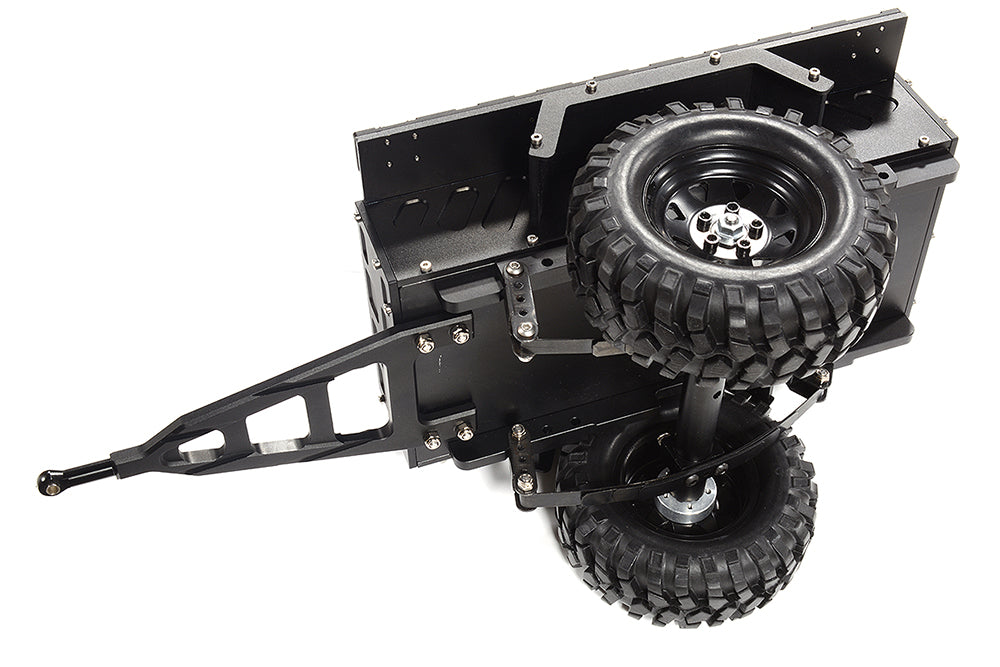 Realistic Leaf Spring 1/10 Size Utility Box Trailer for Scale Crawler Truck