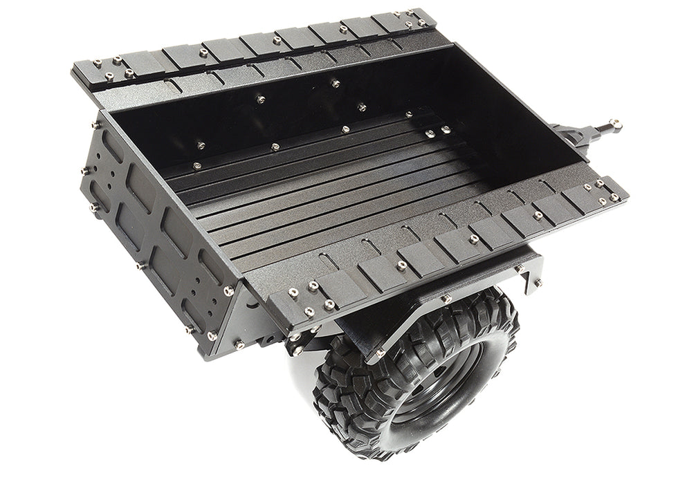 Realistic Leaf Spring 1/10 Size Utility Box Trailer for Scale Crawler Truck