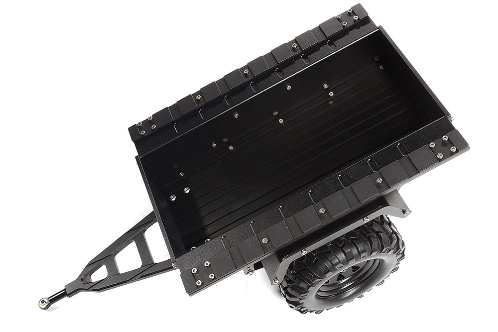 Realistic Leaf Spring 1/10 Size Utility Box Trailer for Scale Crawler Truck