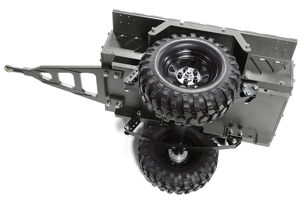 Realistic Leaf Spring 1/10 Size Utility Box Trailer for Scale Crawler Truck