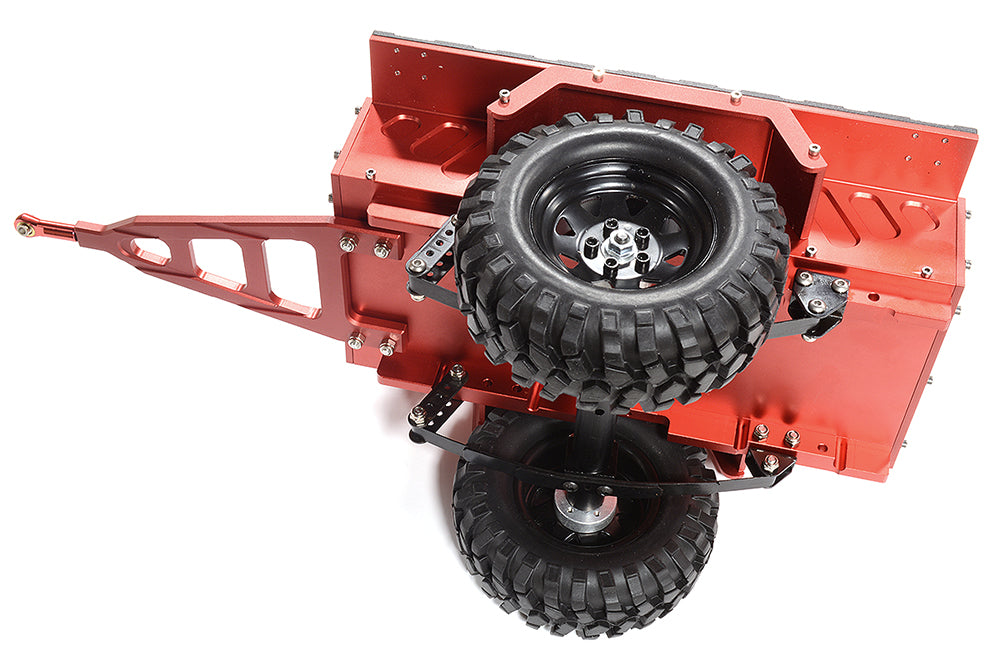 Realistic Leaf Spring 1/10 Size Utility Box Trailer for Scale Crawler Truck