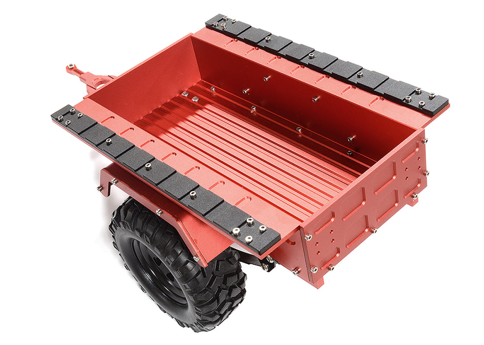 Realistic Leaf Spring 1/10 Size Utility Box Trailer for Scale Crawler Truck