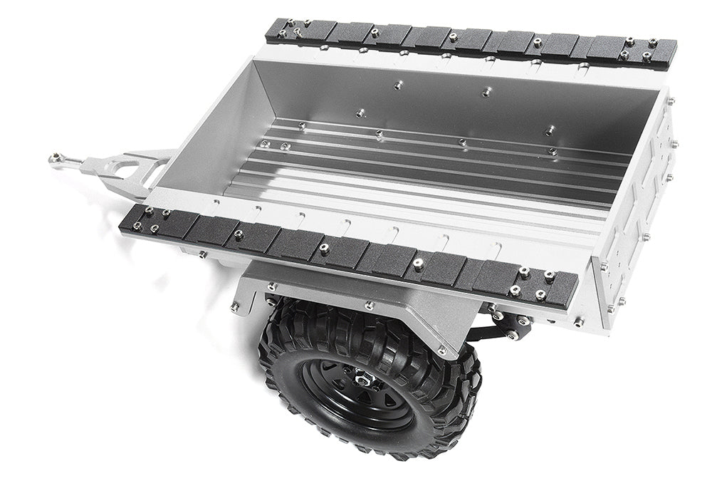 Realistic Leaf Spring 1/10 Size Utility Box Trailer for Scale Crawler Truck